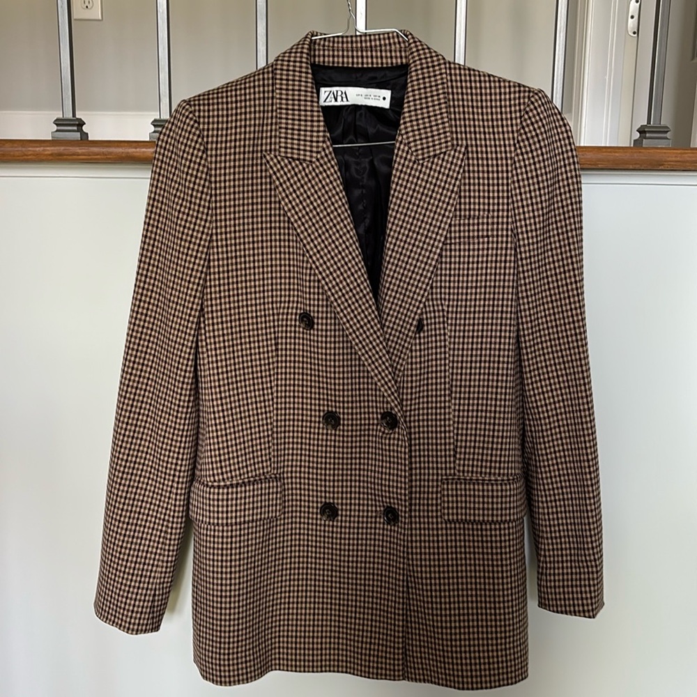 Zara classic double breasted blazer.